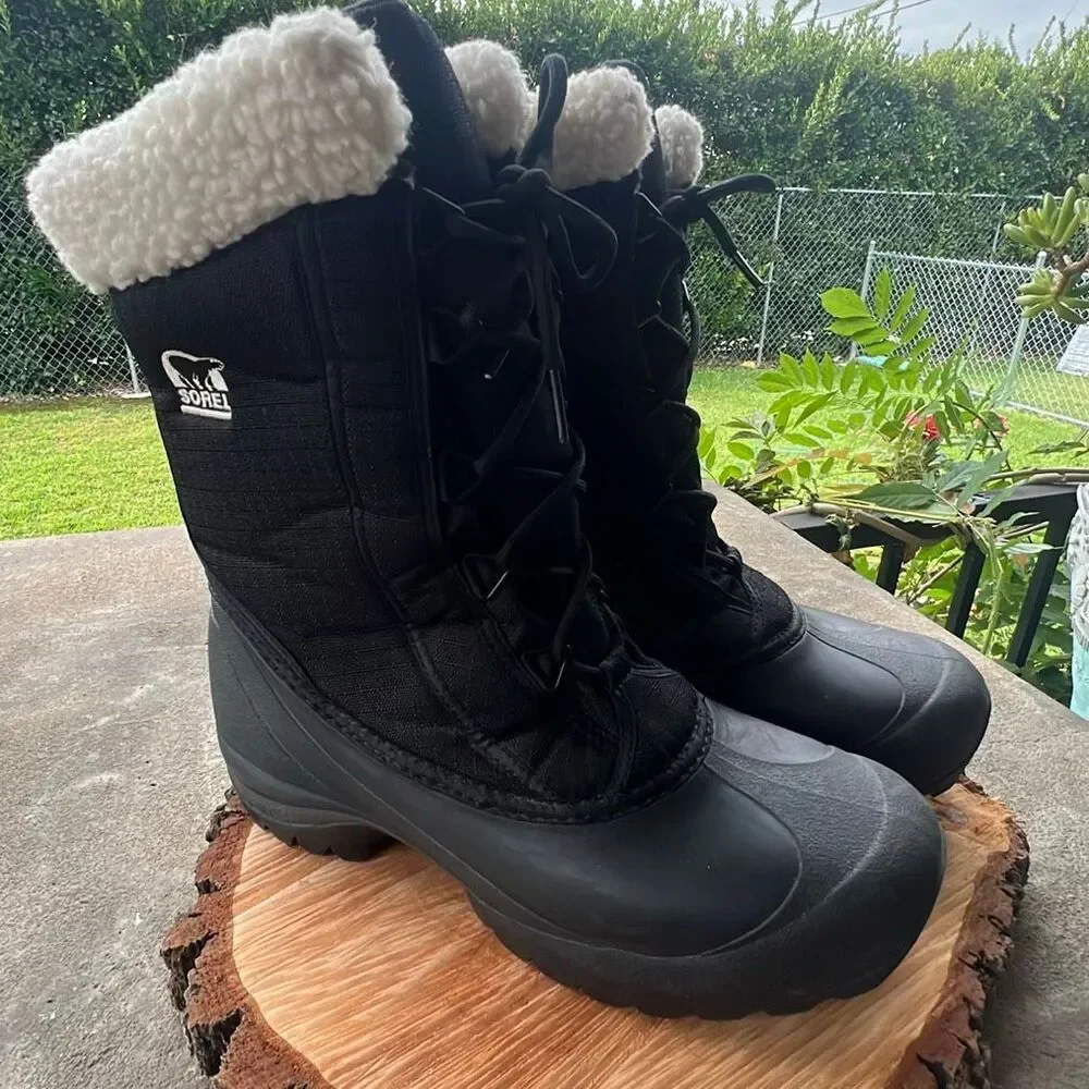 Sorel Cumberland Insulated Waterproof Snow Boots Black Size 9